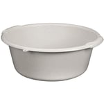 Bassine ronde 11L - ALUMINIUM ET PLASTIQUE - D: 36.5cm - H 14cm - gris moucheté