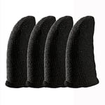 Huayuwa Lot de 2 paires de gants anti-transpiration sans couture pour manette de jeu mobile avec écran tactile Noir + noir