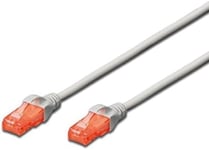 Ewent Câble de réseau Patch Cat 6 U/UTP, aWG 24/7, 2 connecteurs RJ45 Gris Gris 20 MT