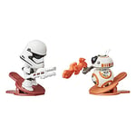 Star Wars Battle Bobblers - Pack de 2 Figurines à accrocher Stormtrooper du Premier Ordre vs BB-8 - Jouet