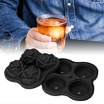 Rose Ice Cube Tray Novel Silicone 4 Grids 4 Holes Cocktail Ice Cube Molds☜