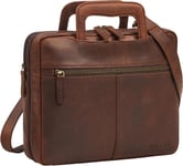 13.3 Pouces Sacoche Ordinateur Cuir Porte Document Homme Sac de Travail Etroit Vintage Housse Tablette Conferencier A4 Cuir Veritable