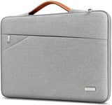 TECOOL 15,6 Pouces Housse Ordinateur Portable, Sacoche Protection Pochette avec Poignée pour HP Lenovo Dell Acer Chromebook Notebook, 16'' MacBook Pro, Huawei Matebook D16, Gris