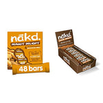 Nakd Peanut Delight 35g Bar - Multipack Case of 48 Bars & Cocoa Orange Natural Snack Bars - Vegan Bars - Healthy Snack - Gluten Free Bars 35 g (Pack of 18)