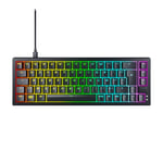 CHERRY XTRFY K5V2 Compact, Clavier de gaming mécanique, format 65 %, Disposition française (AZERTY) Clavier Hot-Swap, CHERRY MX2A RED Switches, Noir