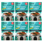 30 pcs Slow Cooker Liners Cooking Bags 6.5L Round & Oval Crock Pots Cookers