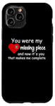 Coque pour iPhone 11 Pro You Were My Missing Puzzle Piece Valentines Day Couple Heart