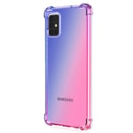 Skyddande Silikonskal (Floveme) - Samsung Galaxy A51 Blå/Rosa