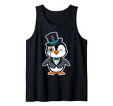 Cute Penguin With Top Hat And Monocle Tank Top