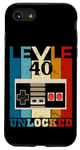 iPhone SE (2020) / 7 / 8 Level 40 Unlocked: Vintage Video Game Controller 40 Birthday Case