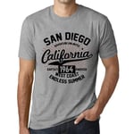 Homme Tee-Shirt San Diego Californie Été Sans Fin 1964 - San Diego California Endless Summer 1964 - 60 Ans T-Shirt Graphique Idée Cadeau 60e Anniversaire Vintage Année 1964 Nouveauté