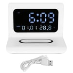 Clock Phone Wireless Charger Digital Alarm Clock Multfunction Electronic D