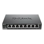 D-LINK DGS108 Switch réseau 8 ports RJ45 gigabit 10/100/1000 Mbps - Boitier méta