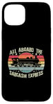 iPhone 15 Plus Retro Wagon Train Lover Model Train Railroad Conductor Funny Case