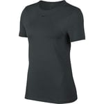 Nike Women's W Np Top Ss All Over Mesh T-Shirt, Outdoor Green/Black, X-Large