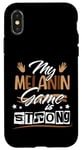 Coque pour iPhone X/XS Melanin Game Black Queen Afro Women Black History Month Girl