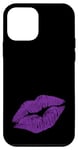 Coque pour iPhone 12 mini Purple Kissing Rouge à lèvres | Design parfait pour les fêtes des années 80