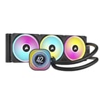 CORSAIR iCUE Link H150i LCD Liquid CPU Cooler - 360mm AIO - Ventilateurs QX120 RGB - Ecran LCD IPS 2.1" - Convient à Intel LGA 1700, AMD AM5 - Hub Système iCUE Link Inclus - Noir