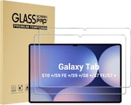 2 Verre Trempé Pour Galaxy Tab S8 Plus(Sm-X800/Sm-X806)2022,Galaxy Tab S7 Fe T730 T736 S7 Plus(Sm-T970 T975 T976 T978),S9+ Sm-X810(Wi-Fi),Sm-X816b(5g Global),Sm-X818u(5g Us)¿Sm-X816n