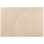 Tapis Poils Longs Shaggy Beige Clair en Polyester et Coton Très Doux au Toucher