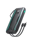 Joyroom Powerbank JR-L017 10000mAh 22.5W with Lightning + USB-C cable (black) Powerbank - Sort - 10000 mAh