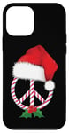 Coque pour iPhone 12 mini Signe de paix de Noël Canne à sucre Père Noël Symbole de pai