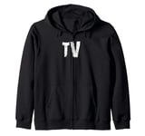 Retro TV Watcher Zip Hoodie