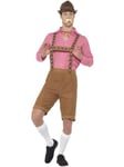 Smiffys Costume M. Bavarois, Rouge et marron, Avec chemise et Lederhosen