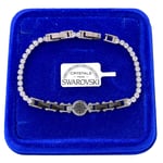 Bracelet Tennis Points Cardinaux Noir Acier Homme Avec Cristaux de Swarovski B42