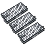 3x filtre compatible avec Miele Complete C3 Black Diamond EcoLine aspirateur - filtre à charbon actif hepa noir / blanc - Vhbw