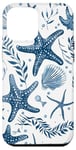 iPhone 12 Pro Max Blue Seashell Coastal Summer, Starfish, Women Case