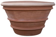 Biscottini Vase Terre Cuite Main Lisse Pot de Fleur Grande Plantes Extérieur