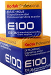 2 x Kodak Ektachrome E100 35mm 36exp Colour Slide Film- 1st CLASS POST