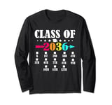 Class Of 2036 Kindergarten First Day 12th Grade Graduation Long Sleeve T-Shirt