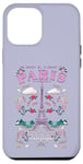 Coque pour iPhone 12 Pro Max Paris Tour Eiffel Floral French Retro Cute Y2K Graphic