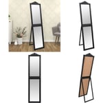 Vidaxl - Miroir sur pied Noir 45x180 cm - miroir sur pied - miroirs sur pied - Home & Living - Noir