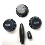 Set Noir Stratocaster : 3 Boutons controle UFO + Tremolo + Switch, Metrique