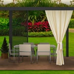 Setgarden - Rideaux d'extérieur pour terrasse Rideau 155x240cm Beige Rideau pour Pergola Imperméable Rideau Rideau Pare-Soleil pour Balcon