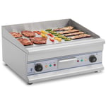 Royal Catering Dobbelt stegeplade - 60 cm glat 2 x 3.200 W