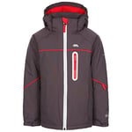 Trespass Kids Ski Jacket Waterproof Lightly Padded with Detachable Hood Wilson - Dark Grey 3/4