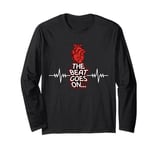 The Beat Goes On Wear Red For Heart Disease Awareness Long Sleeve T-Shirt