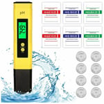 Ph Testeur Electronique, Testeur de qualité de l'eau Digital LCD,Fonction D'étalonnage Automatique et 0.00-14.00 Portable ph Mètre Numérique Portable