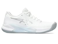 ASICS Femme Gel-Challenger 14 Padel Sneaker, White/Pure Silver, 41.5 EU