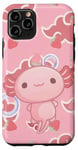 iPhone 11 Pro Cute Kawaii Axolotl Cat Aesthetic Pink Cloud Case