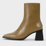 Vagabond Hedda Leather Heeled Boots - UK 8