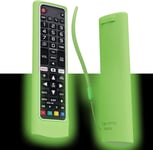 Remote Cover De Protection En Silicone Antichoc Antiderapant Respectueux De La Peau Conçu Compatible With La Telecommande Smart Tv Lg Akb73715601/ Akb75095308(Vert + Blanc)