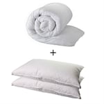 KING SIZE DUVET & 2 DELUXE  PILLOWS-KING 4.5 TOG QUILT &  2 SUPERFIRM  PILLOWS