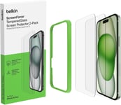 Belkin ScreenForce TemperedGlass Screen Protector for iPhone 15 Plus,...