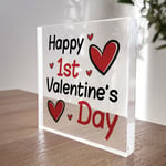 Happy 1st Valentines Day Gift For Boyfriend Girlfriend Valentines Present