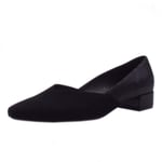 Peter Kaiser Chaussures de Cour à Talon Bas Chic Ombre en Daim Noir 7 Black Sued